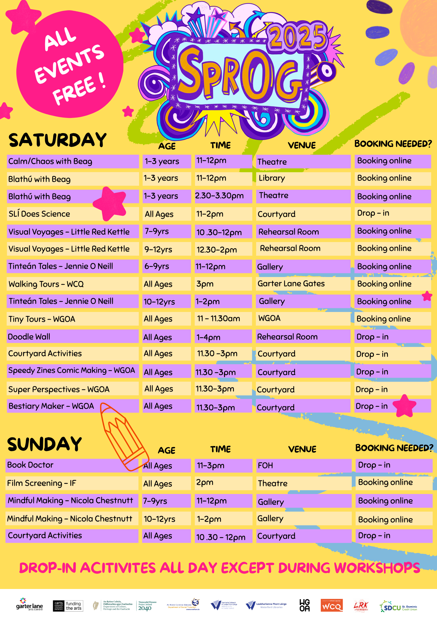 SprÓg Events Listing